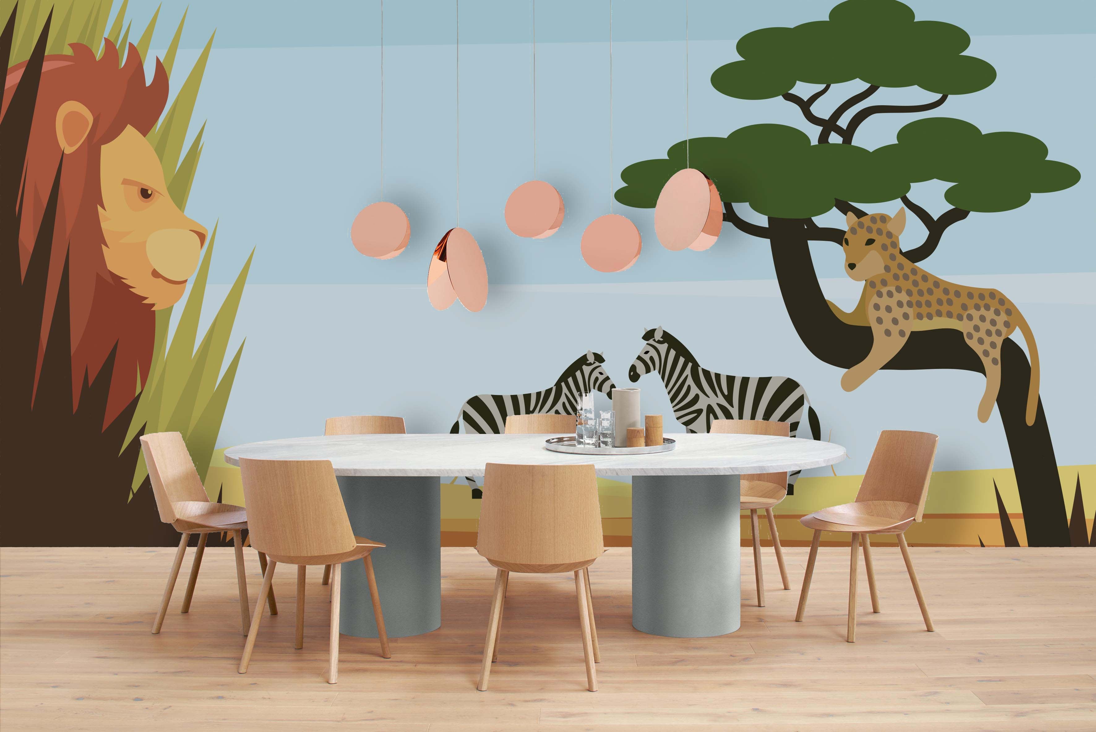 3D Cartoon Animals Wall Mural Wallpaper 32