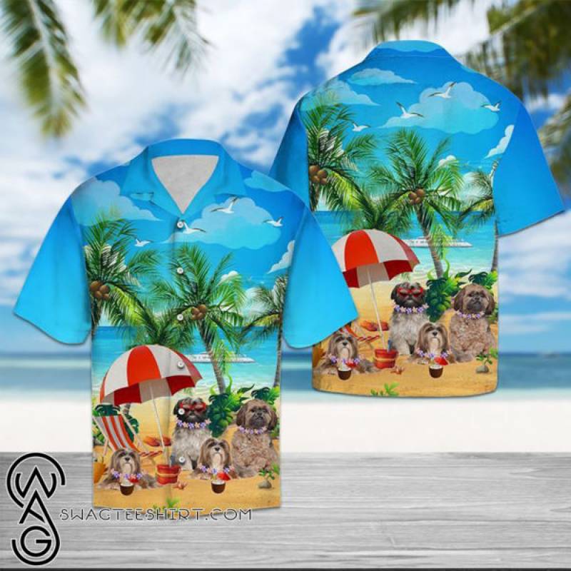 Beach hawaii lhasa apso hawaiian shirt – Maria