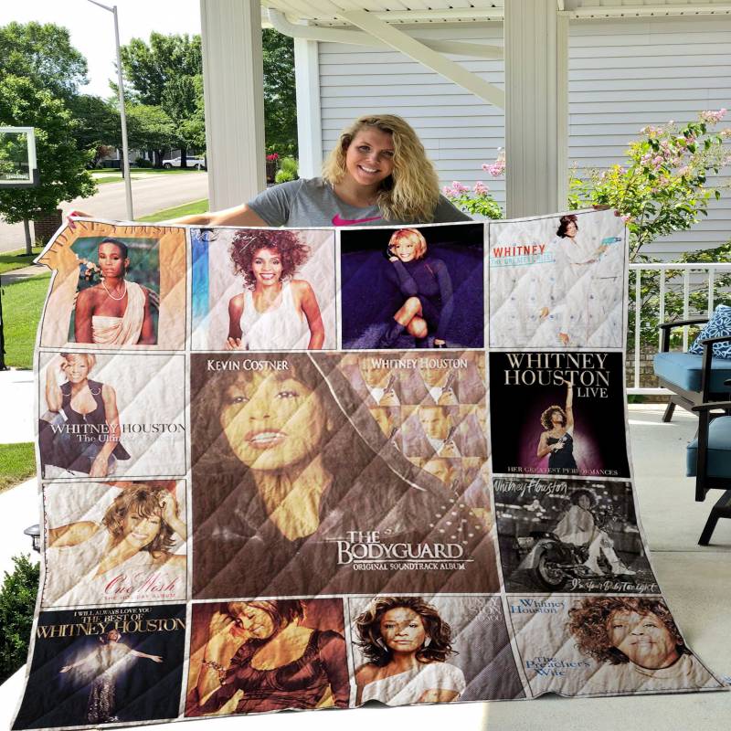 Whitney Houston Quilt Blanket 01552