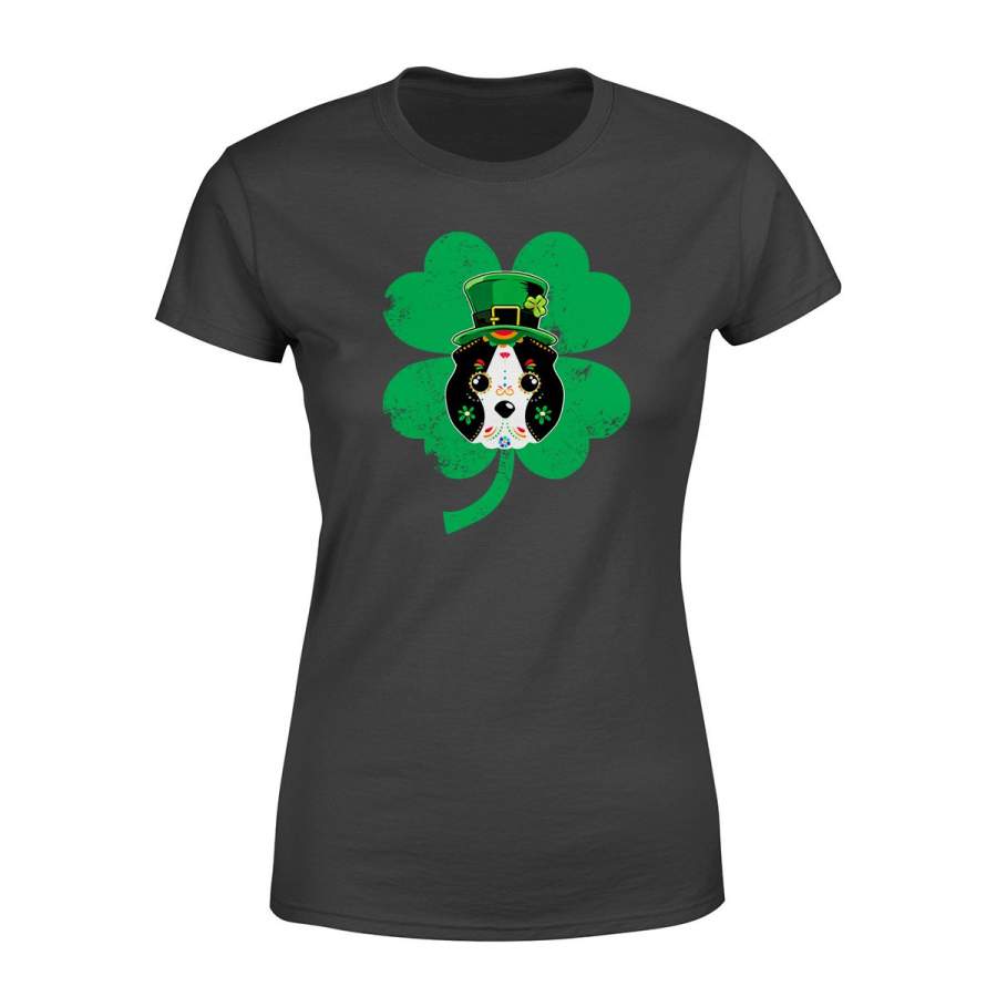 Funny Skull Dog Face St Paddy Gifts Chow Chow women t-shirt NQS143