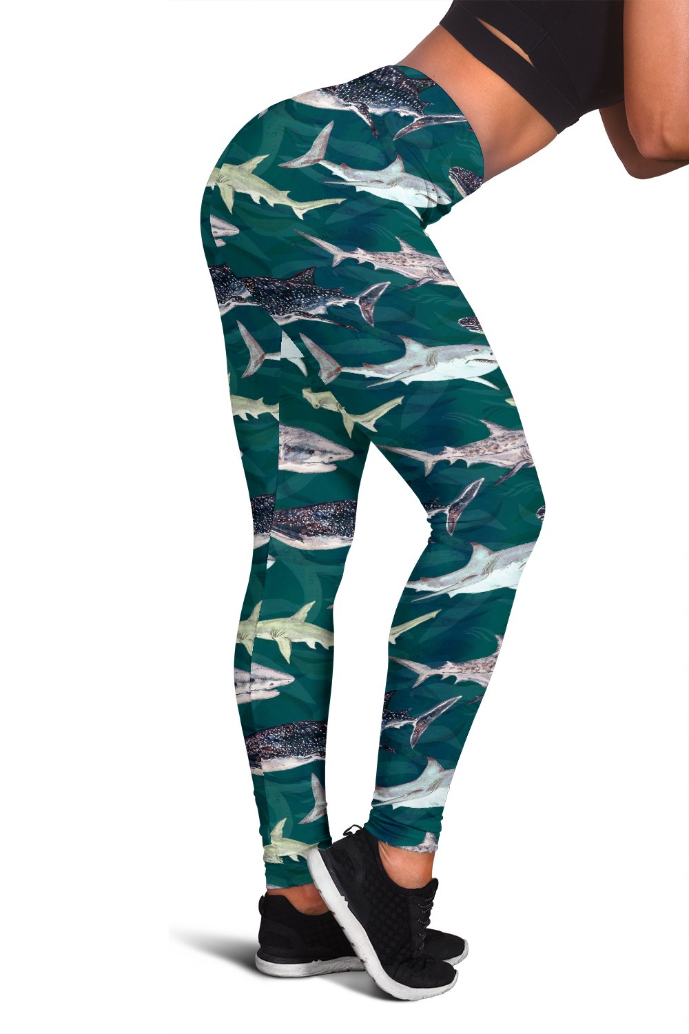 Shark Style Print Women Leggings