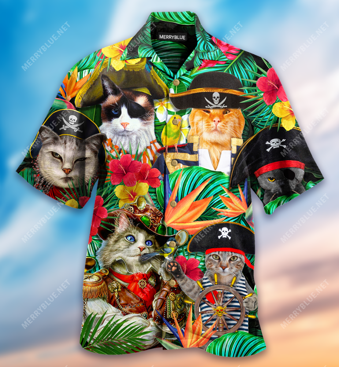 Pirate Life For Me Cats Unisex Hawaii Shirt Ha93540