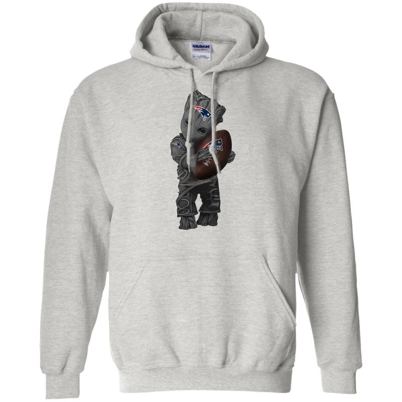 Cool Groot With New England Patriots American Football Team Hoodie