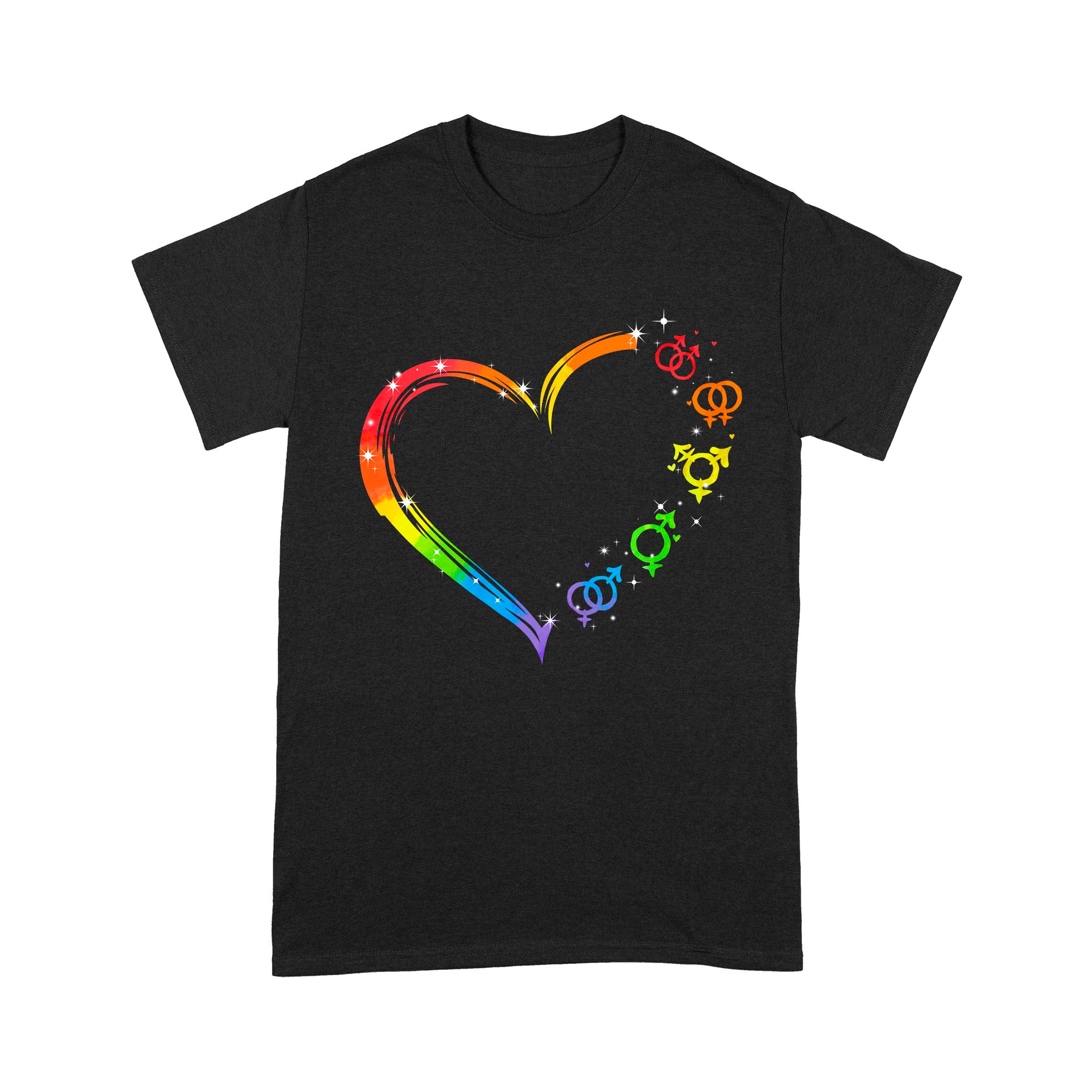 Standard T-Shirt – Lgbtq Pride Supporter Heart Shape Symbol