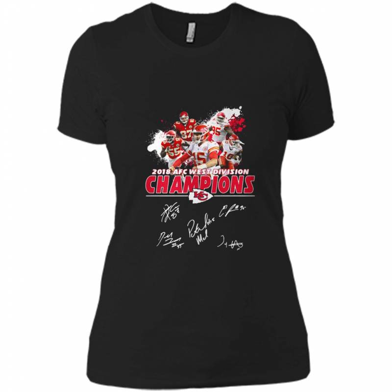 2018 Afc West Division Champions Kansas City Chiefs Sweater – Ladies’ Boyfriend T-shirt