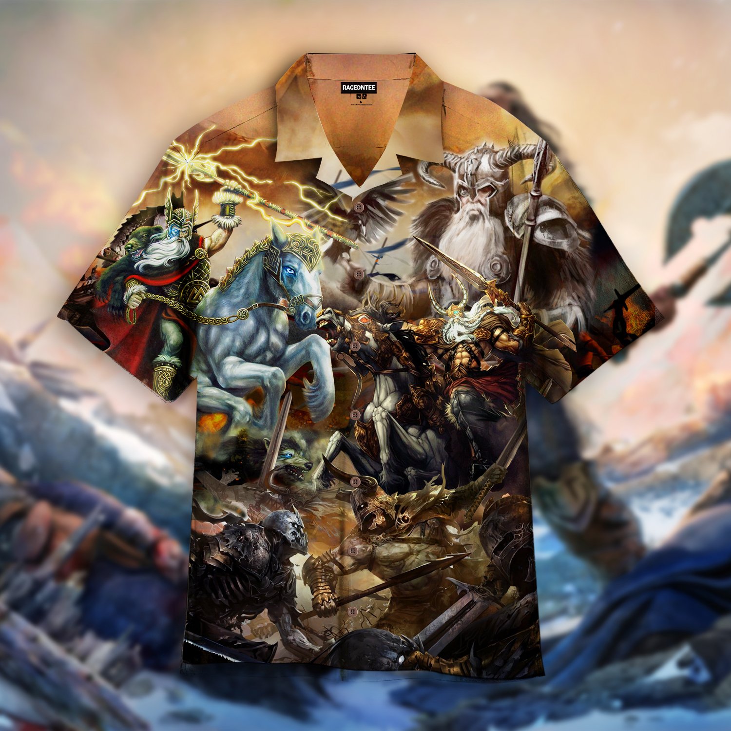 Viking Odin Hawaiian Shirt | Unisex | Adult | Hw4812