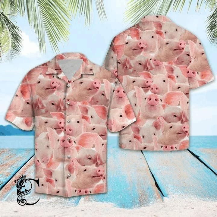 Beach Shirt Buy Happy Pig Hawaiian Shirt- Chillicothemall