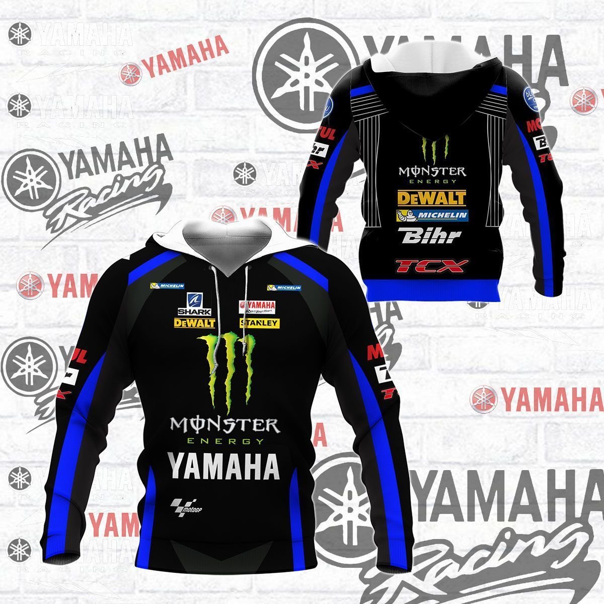 3D ALL OVER YAMAHA RACING SHIRTS VER 11