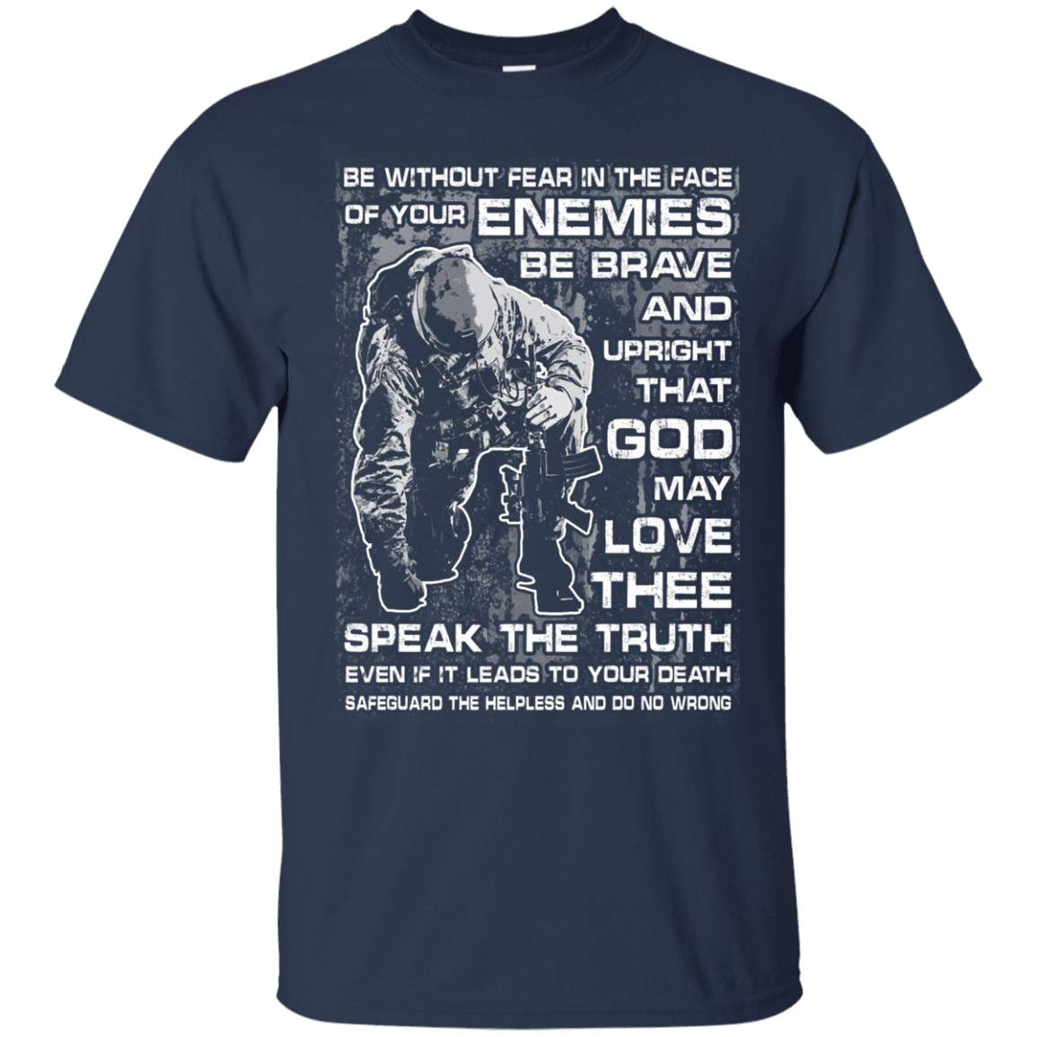 Military T-Shirt ”Be without Fear in The Face Men” Front