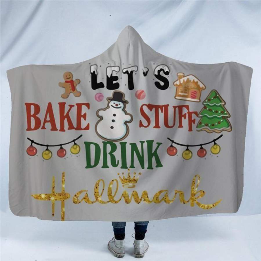 X-Mas Cute Pattern Hooded Blanket Christmas Decoration Ideas Christmas Gift Ideas