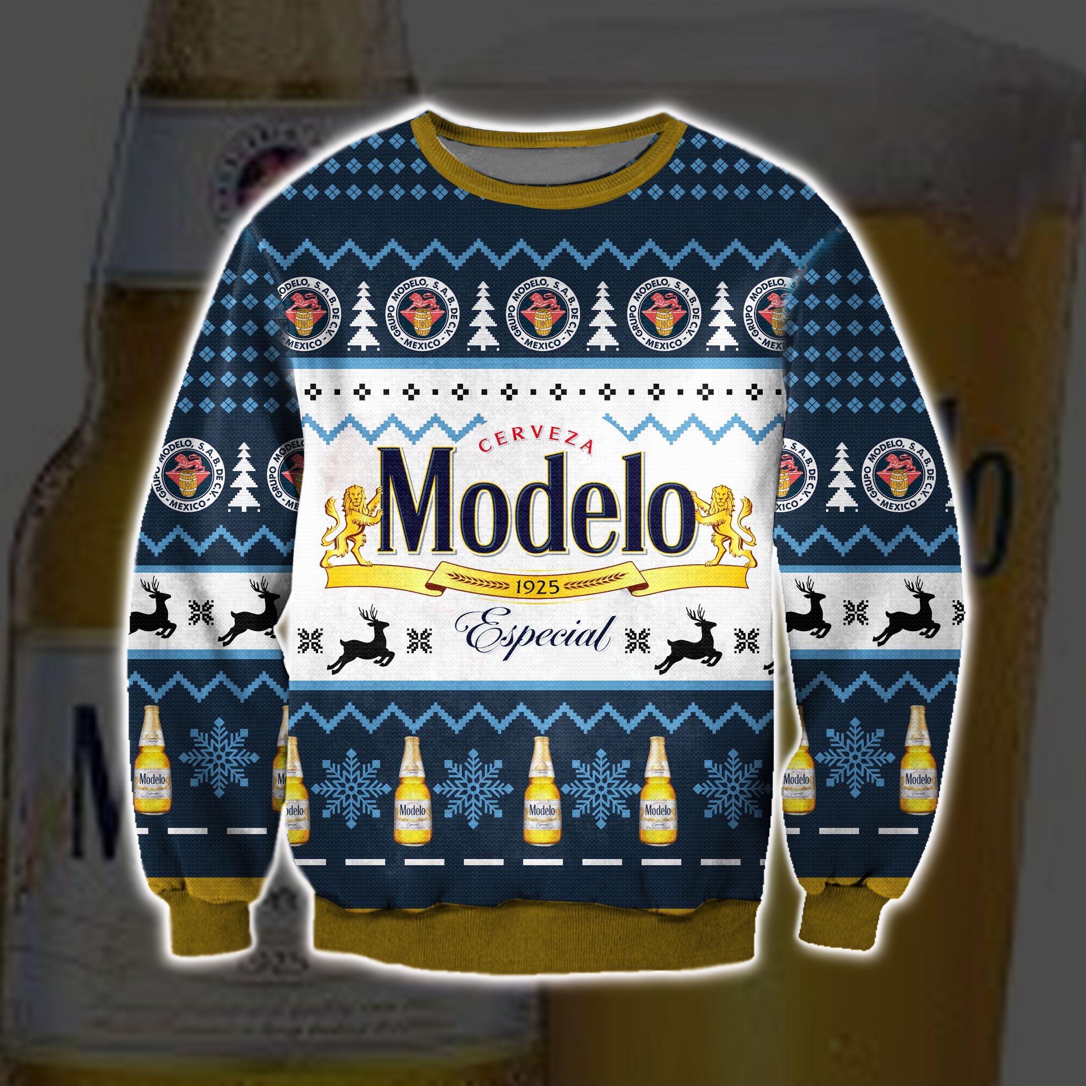 Modelo Especial Knitting Pattern 3D All Over Print Ugly Christmas Sweater