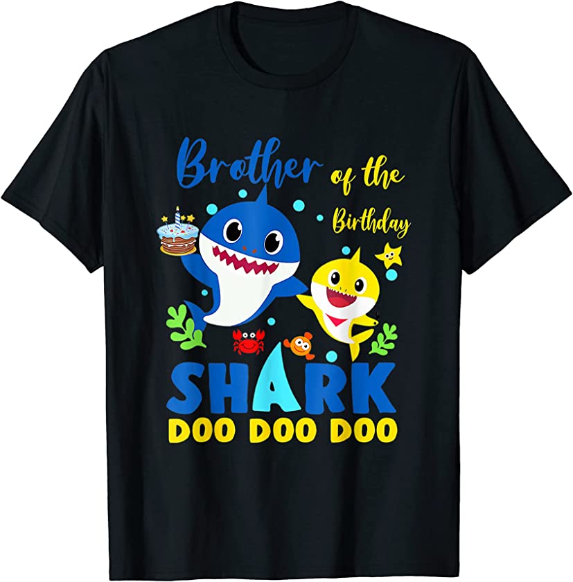 Brother Of The Birthday Shark Dad Matching Family T-Shirt T-Shirt