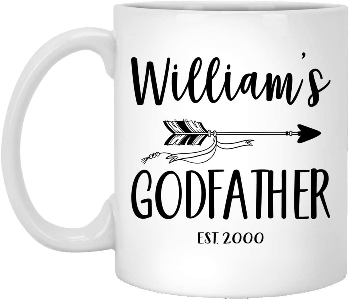 New Godfather Mug – Personalized Godfather Mug – Baby Reveal Mug – First Time Godfather Gift – Father’S Day Gift 11Oz