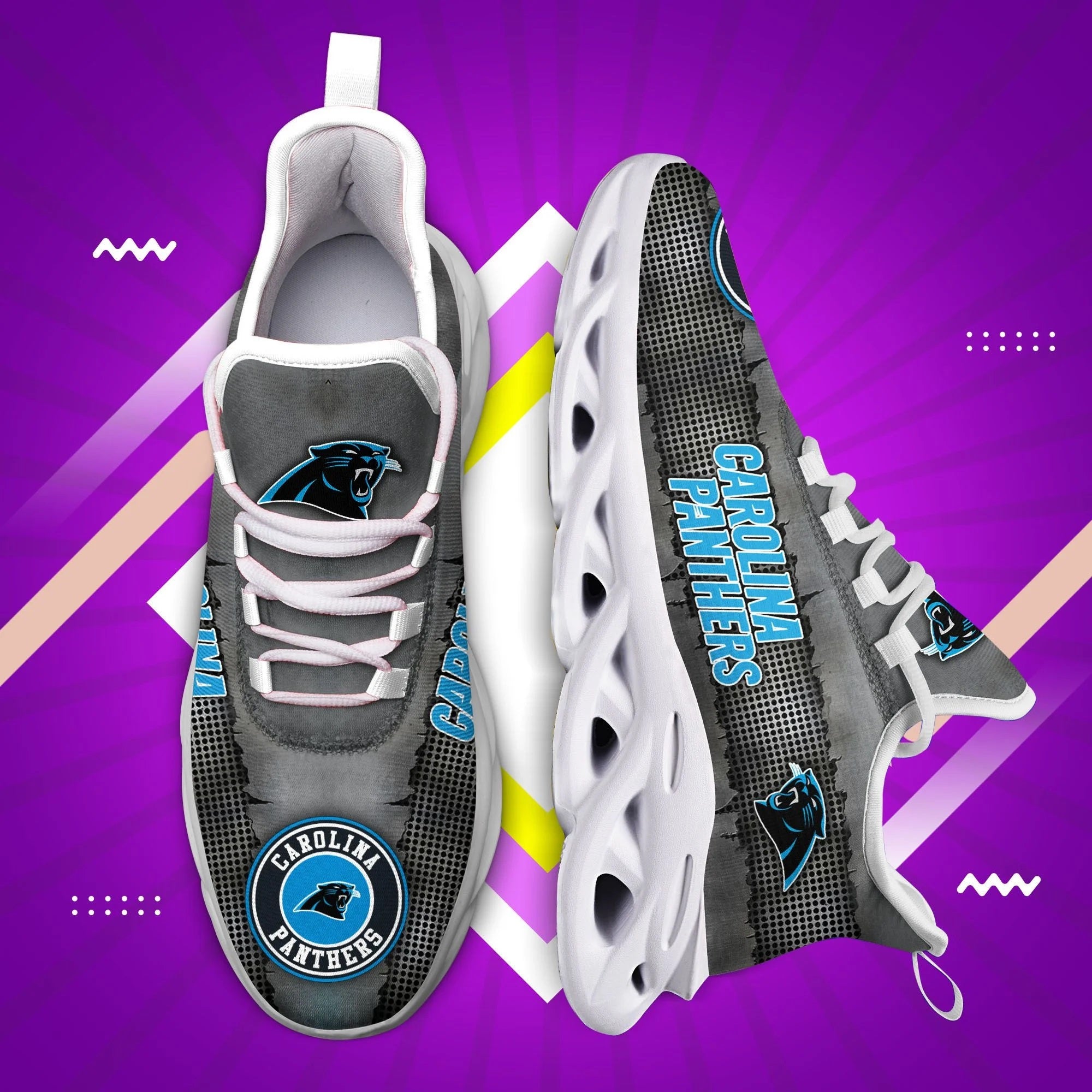 Carolina Panthers Casual 3D Air Max Running Shoes