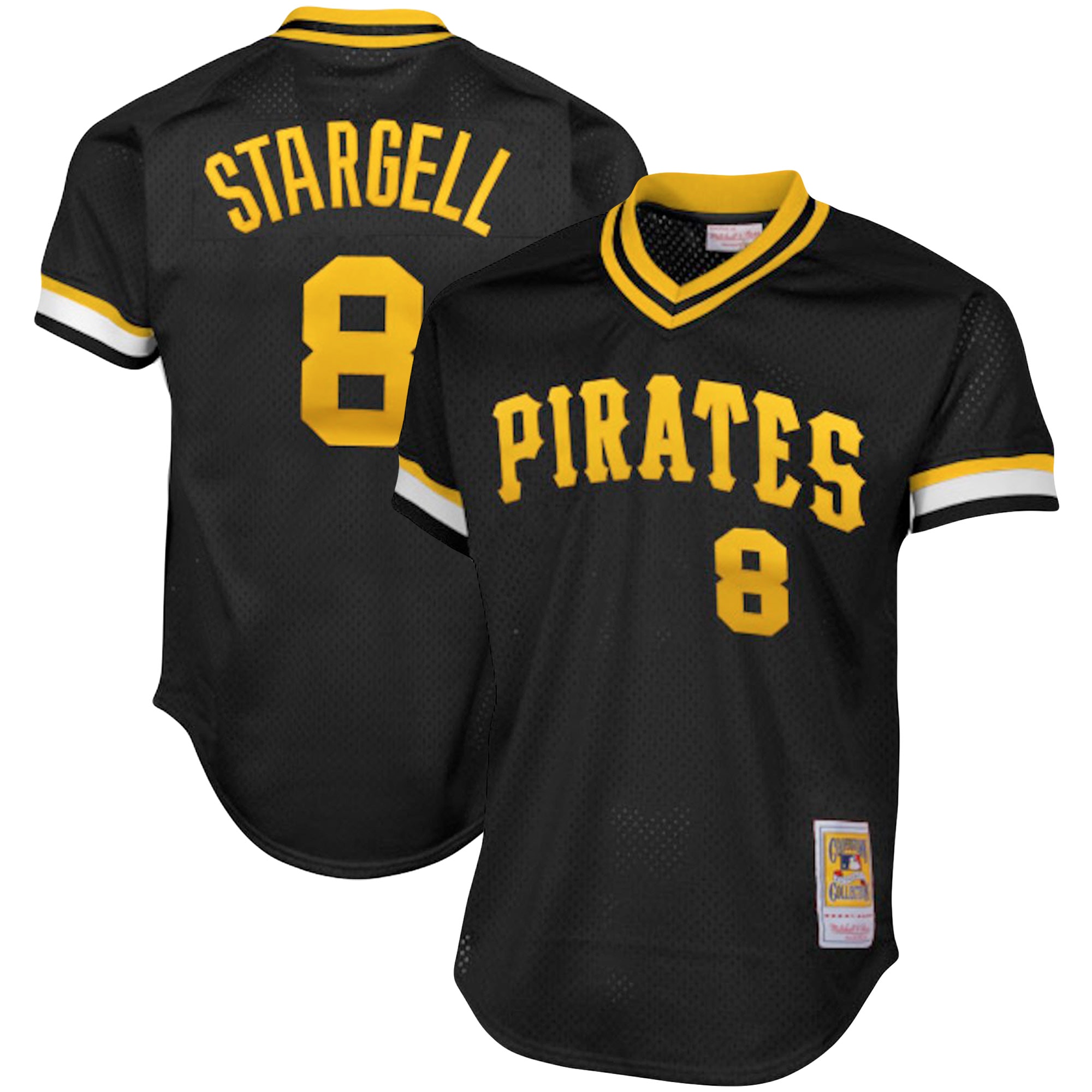 Willie Stargell Pittsburgh Pirates Mitchell & Ness Cooperstown Collection Big & Tall Mesh Batting Practice Jersey – Black