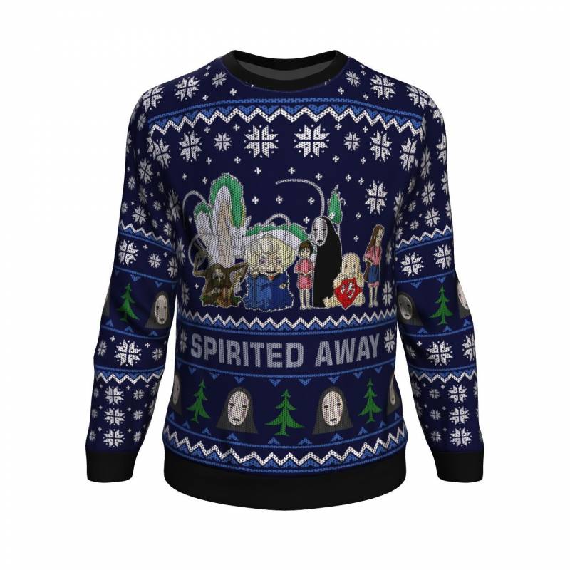 Studio Ghibli Spirited Away Squad Premium Ugly Christmas Sweater