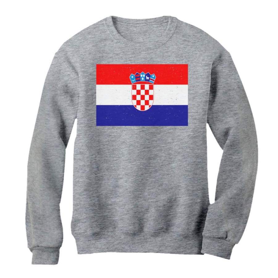 Vintage Croatia Flag Women Sweatshirt