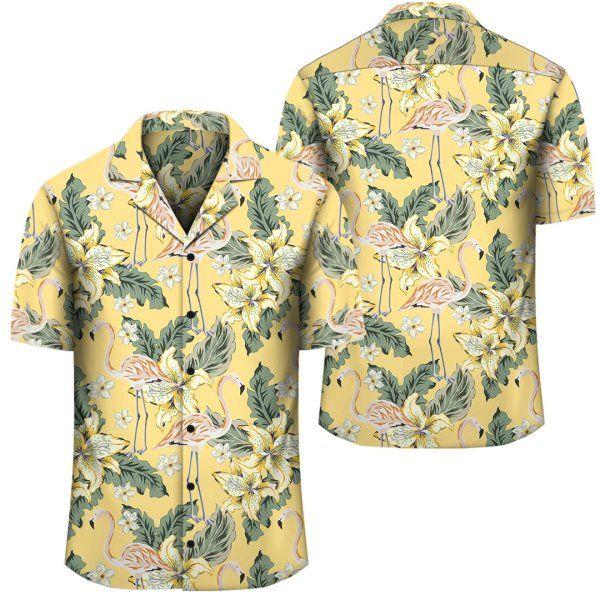 Beach Shirt Felacia Tropical Flamingo Yellow Hawaii For Men Women Ha110616