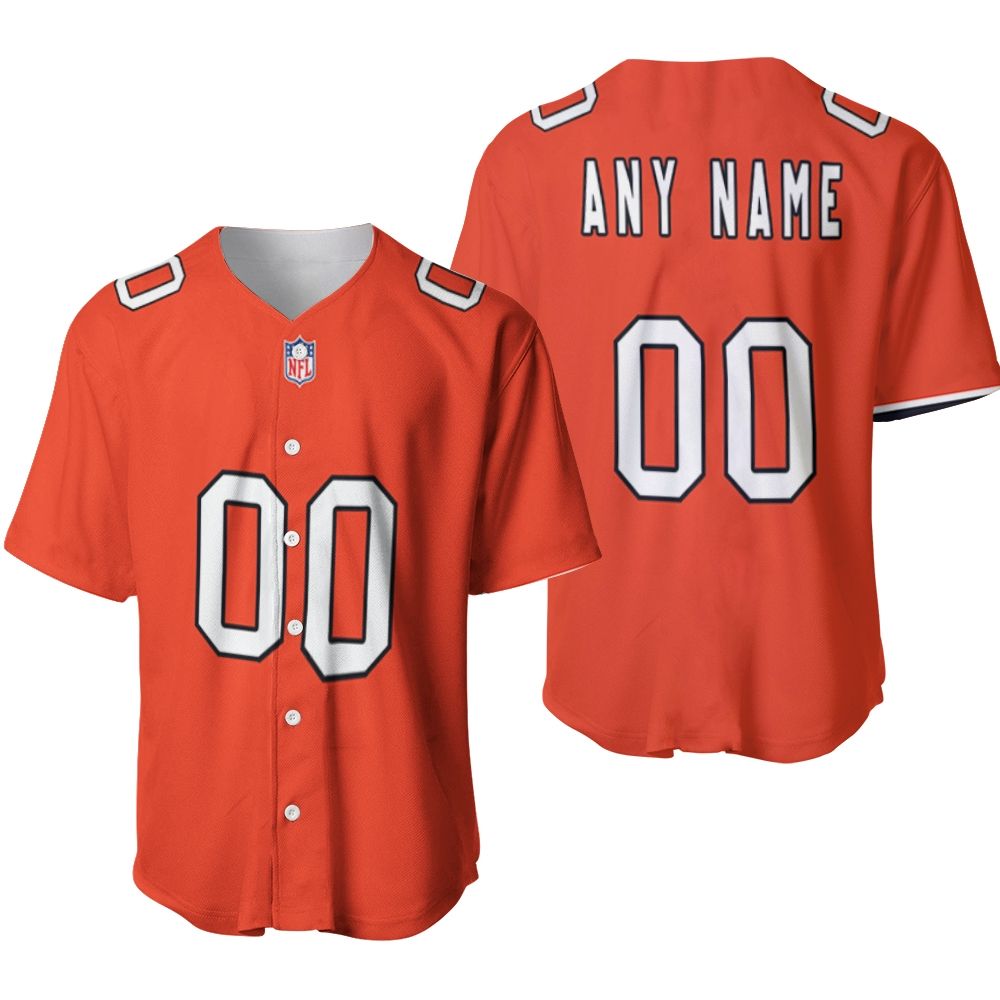 Chicago Bears NFL American Football Team Custom Game Orange 3D Designed Allover Custom Gift For Bears Fans Baseball Jersey