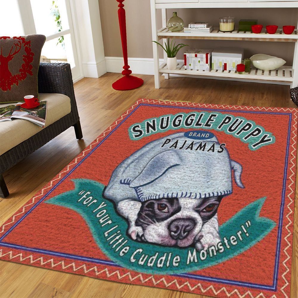 Boston Terrier Snuggle Puppy E Rug BEVRSB