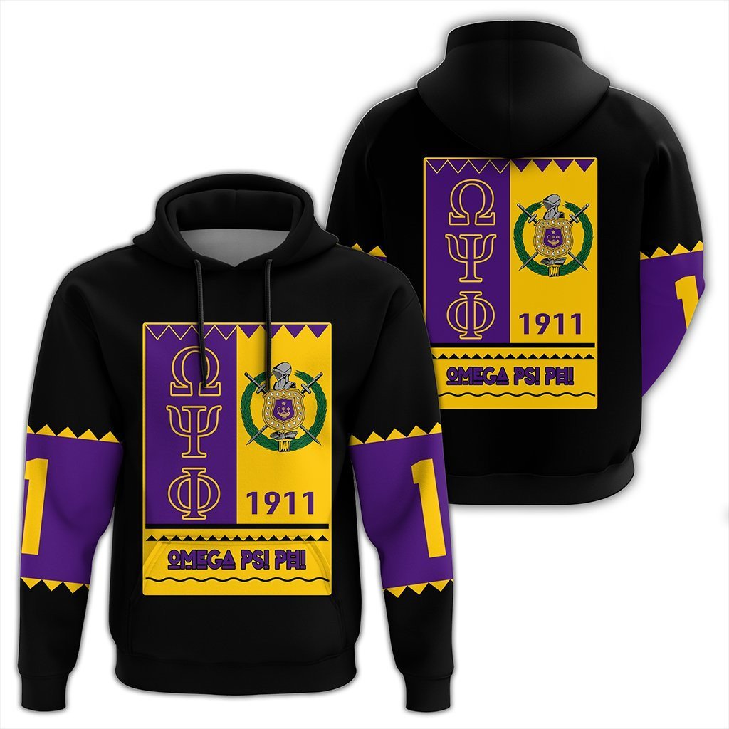 Fraternity Hoodie – Omega Psi Phi Black Style Pullover Hoodie