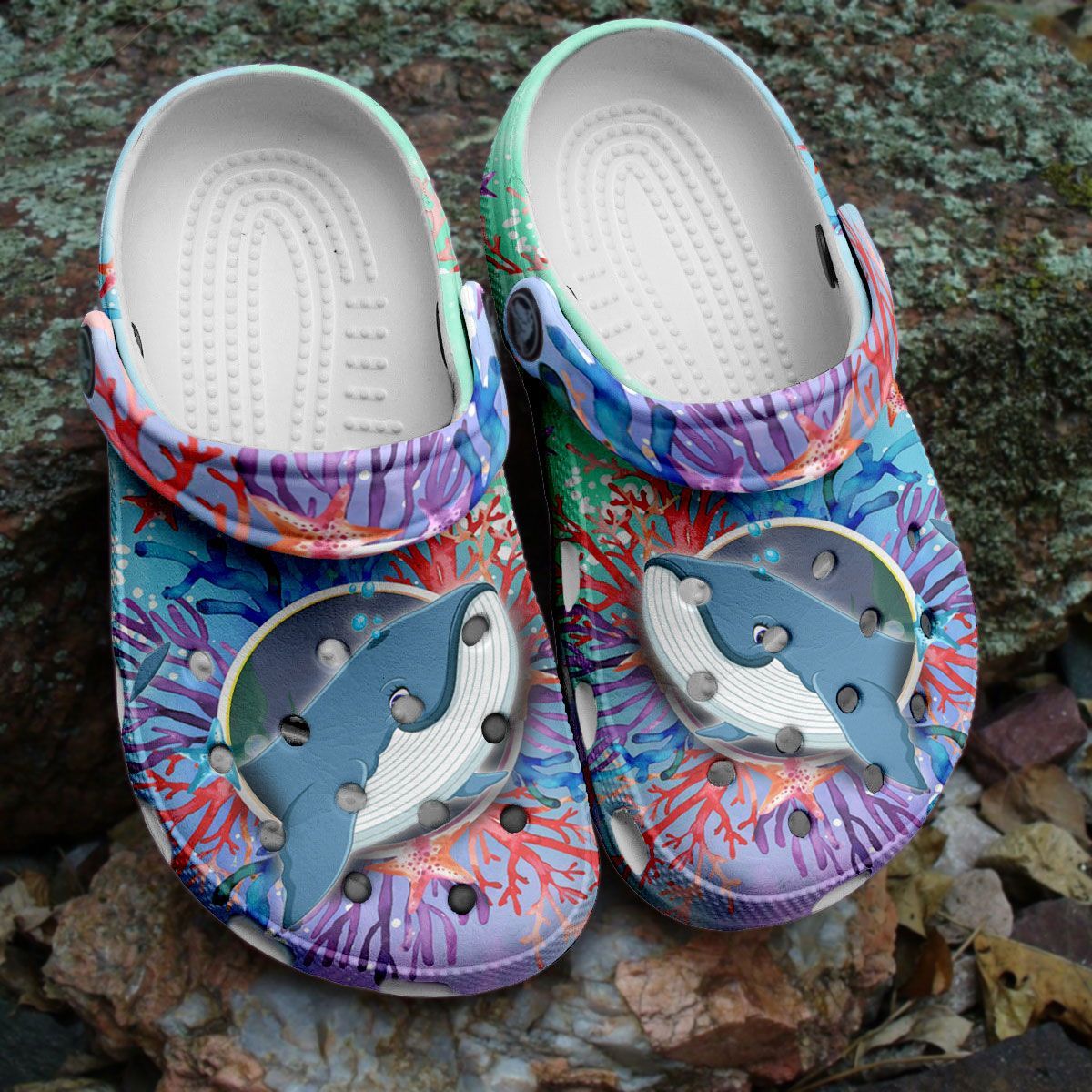 Cute Whale Cartoon Crocs Shoes – Ocean Shoes Crocbland Clog Birthday Gifts For Boy Girl Daughter Son