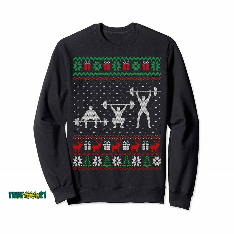 Weightlifting Ugly Christmas Sweater Unisex Sweatshirt