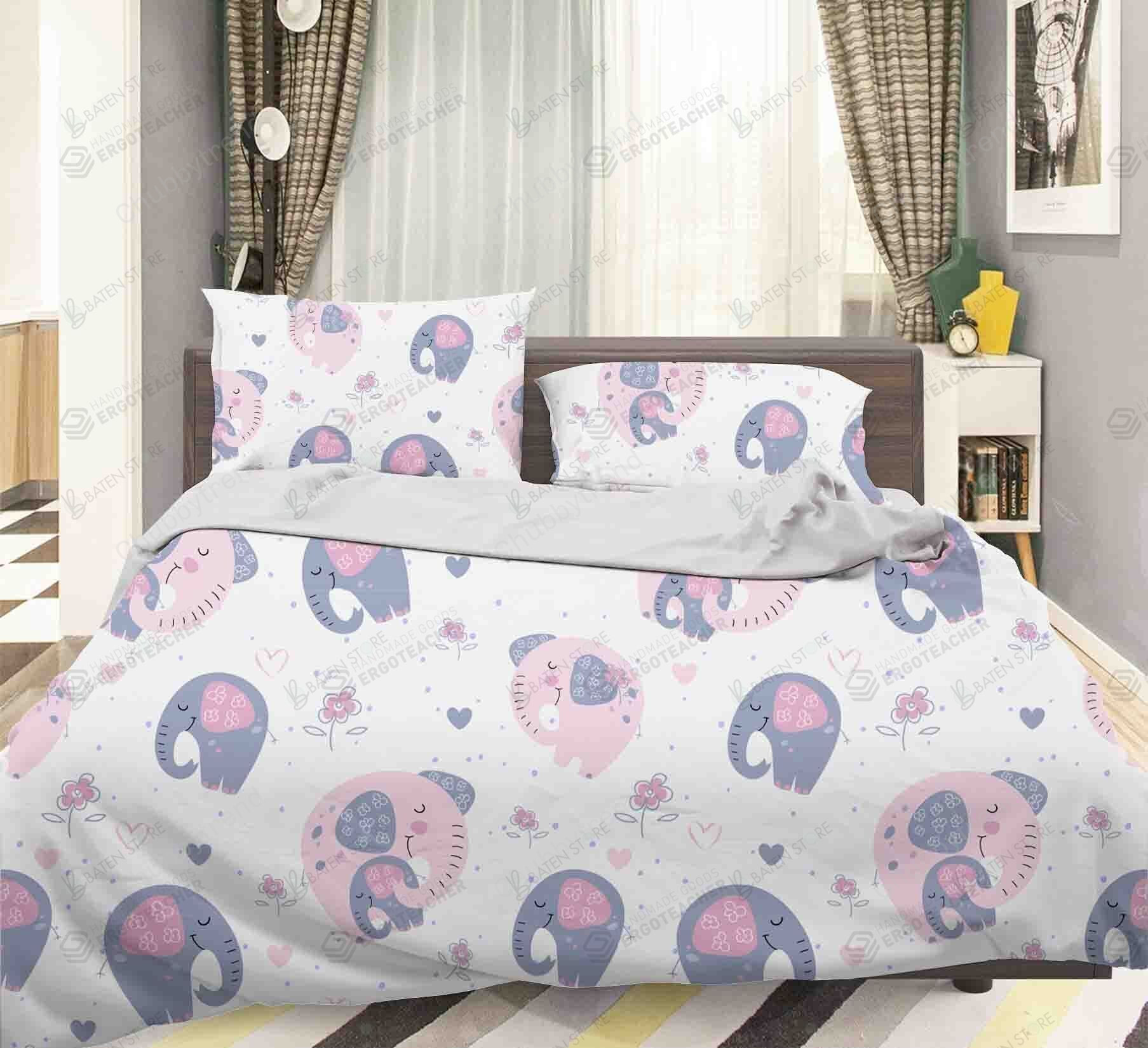 3D Elephant Pattern Bed Sheets Duvet Cover Bedding Set Great Gifts For Birthday Christmas Thanksgiving