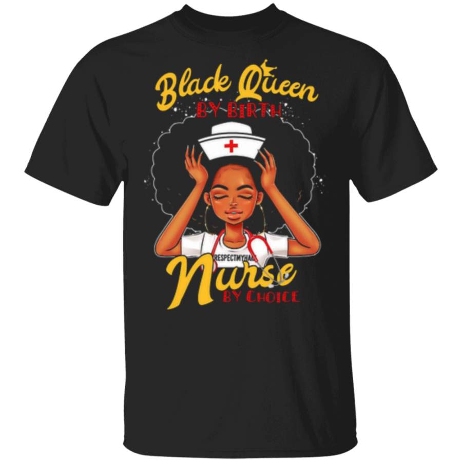 Black queen by birth nurse by choice black girl Trending T-Shirt