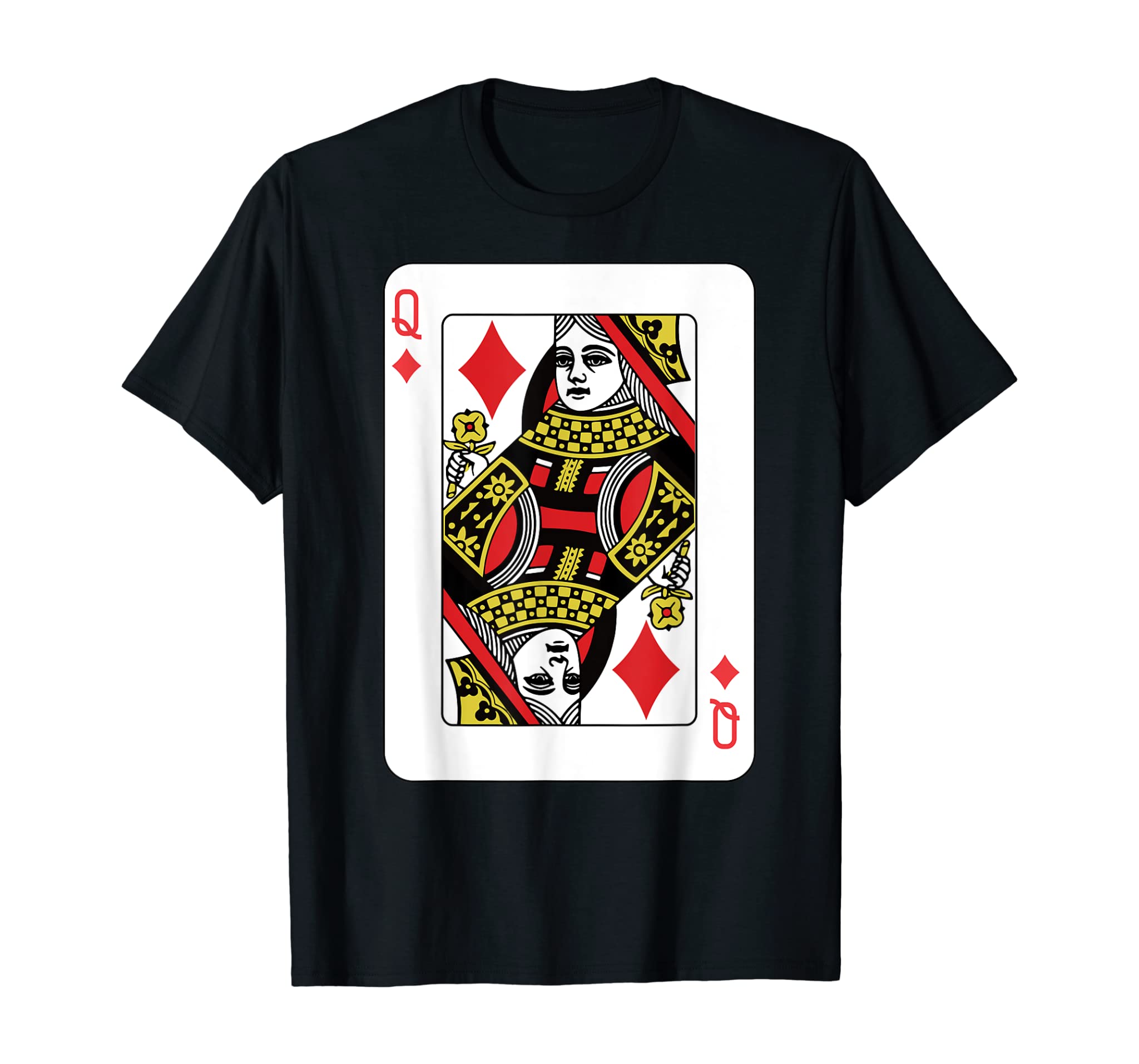 Queen of Diamonds Playing Card Poker T-Shirt