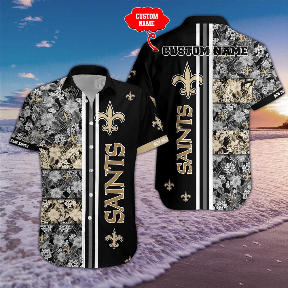 New Orleans Saints Hawaiian Shirt Custom Name