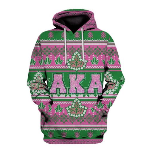 Aka Glitter Aka Ivy Leaf Pattern Aka Ugly Christmas Pattern Sweatshirt Hoodie