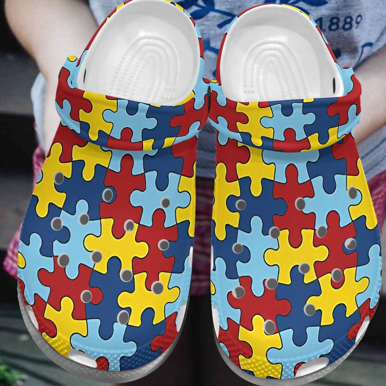 Autism Personalized Clog, Custom Name, Text, Color, Number Fashion Style For Women, Men, Kid, Print 3D Pattern