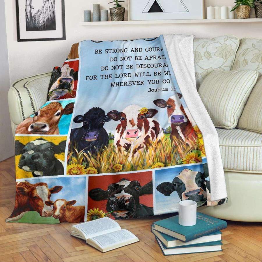 Blanket Gift For Cow Lovers Be Strong