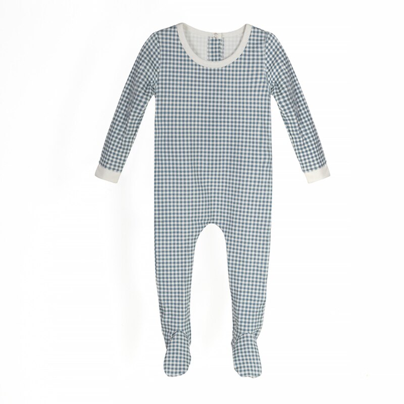 baby girl boy gingham romper infant Bodysuits alx