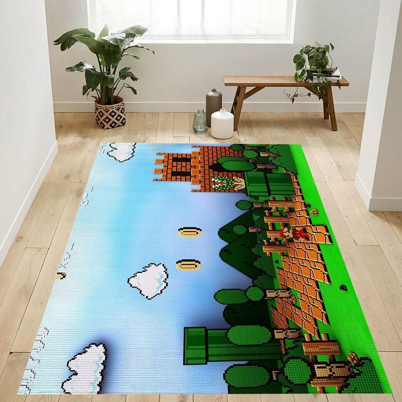 Super Mario 38 Area Rug Living Room And Bed Room Rug Gift Us Decor