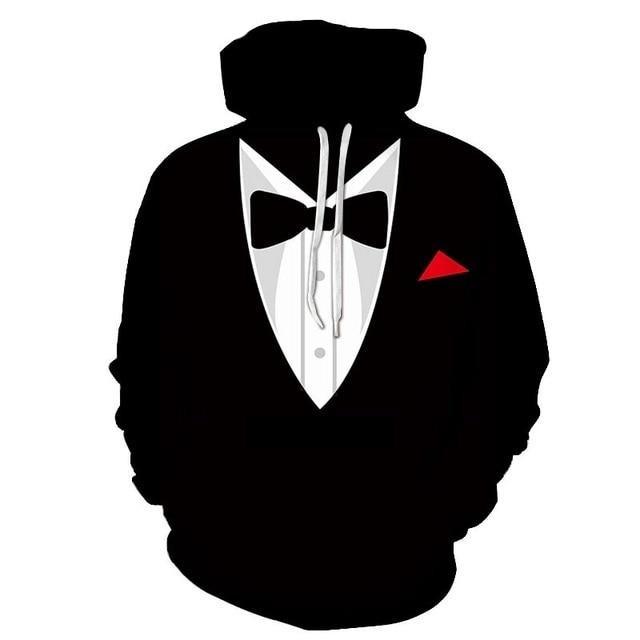 Black Bow Tie Hoodie