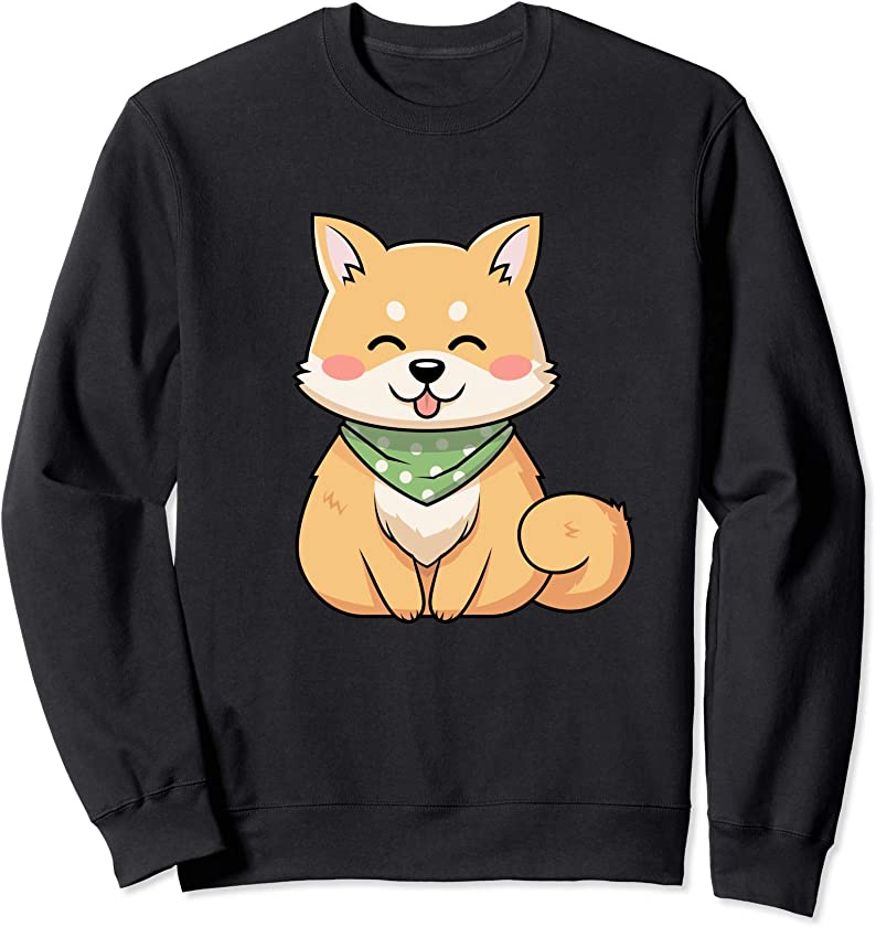 Cute Shiba Inu Dog Sweatshirt – Anime Kawaii Puppy Animal