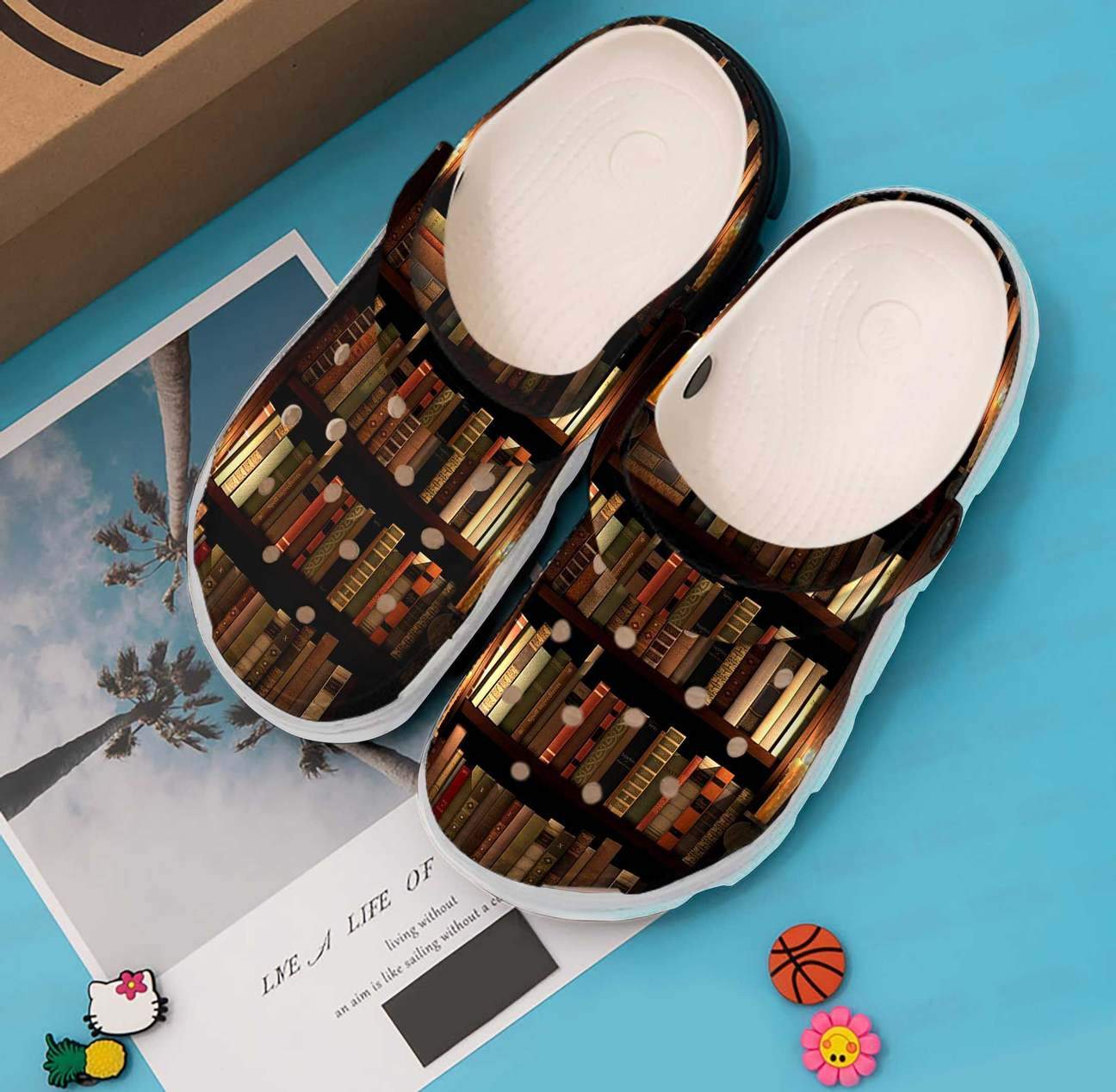 Book Personalized Clog, Custom Name, Text And Into The Bookstore I Go, Fashion Style For Women, Men, Kid, Print 3D