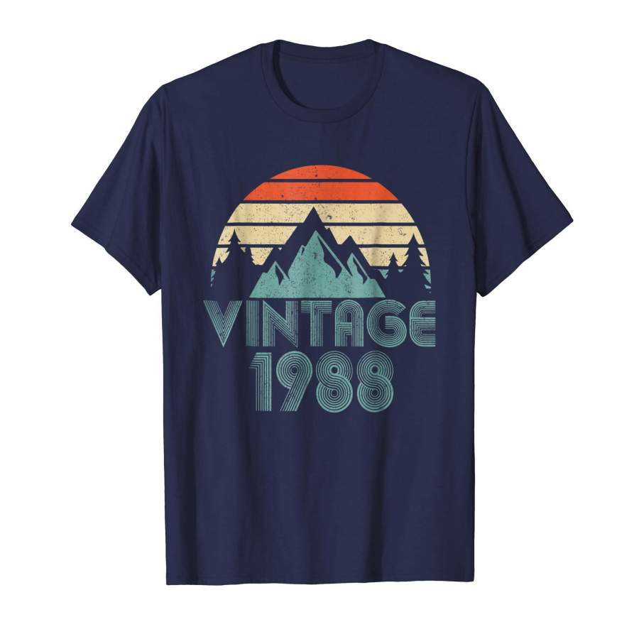 1988 T-Shirt Vintage 30th Birthday day Gift