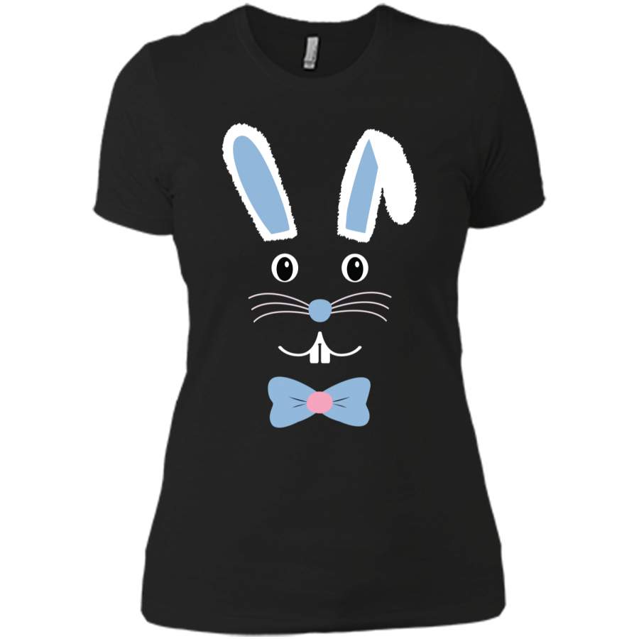 Cute Easter Bunny with Bowtie T-Shirt Next Level Ladies Boyfriend Tee