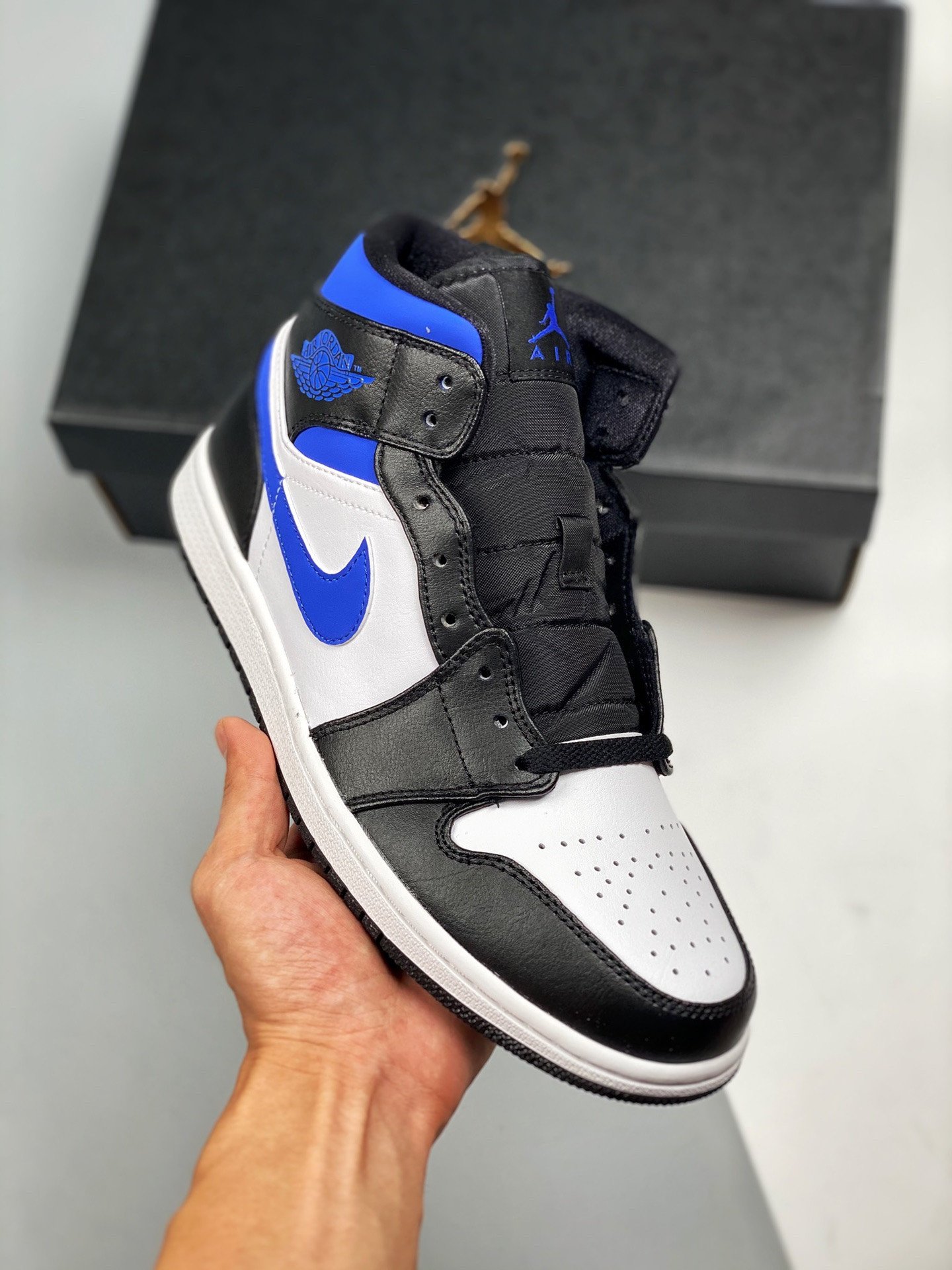 JD 1 Mid Black White Royal 554724-140 5341687