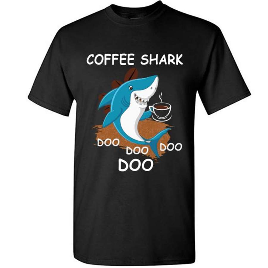 Coffee Shark Doo Doo Doo Doo – Gildan Short Sleeve Shirt