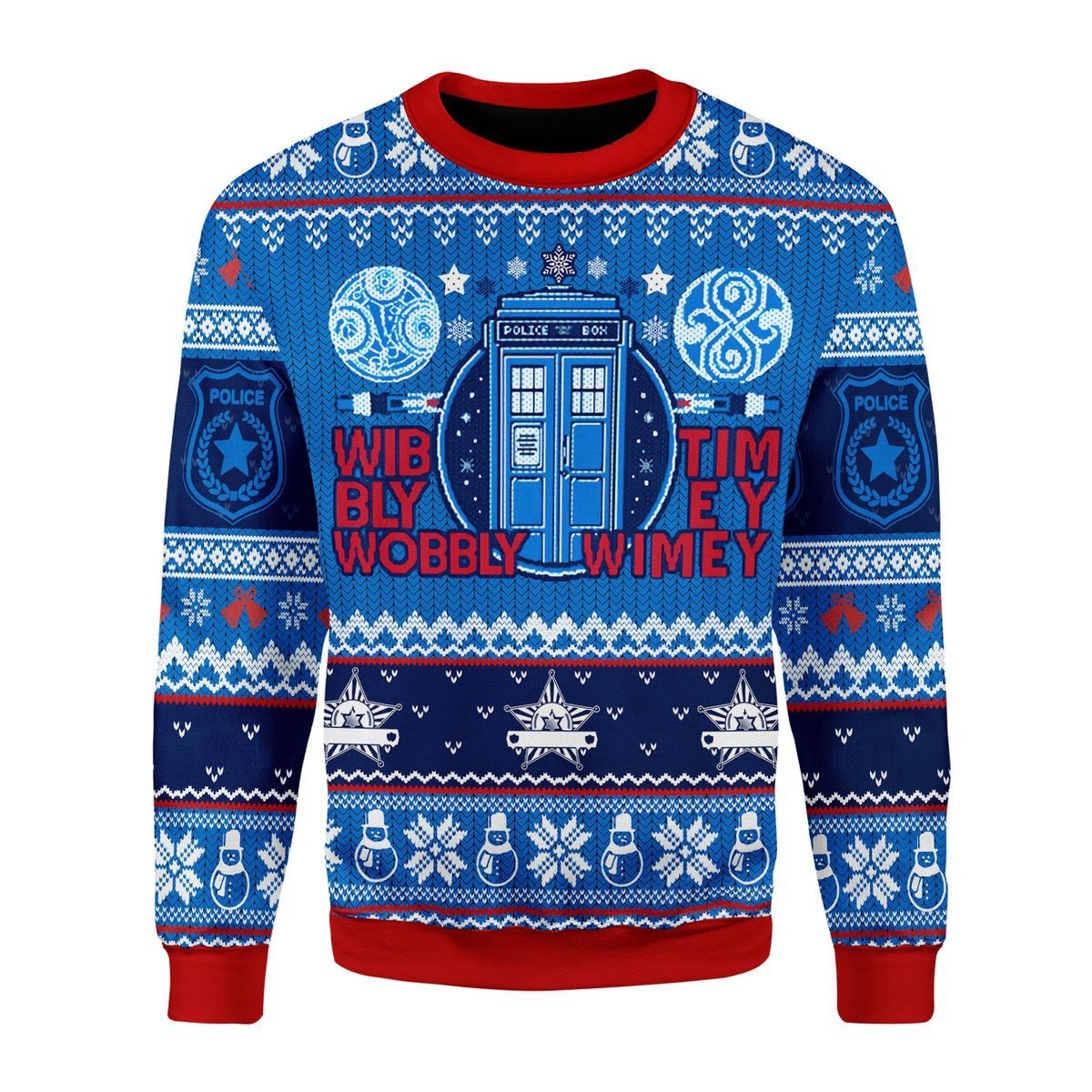 A Timey Wimey Christmas Ugly Sweater | Unisex | Full Size | Adult | Colorful | US3628