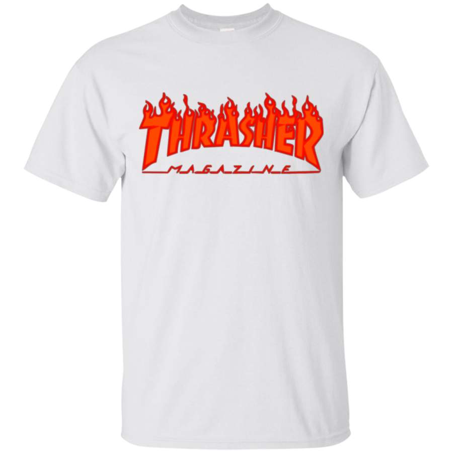 Thrasher Magazine Skateboarding Red Design T-Shirt