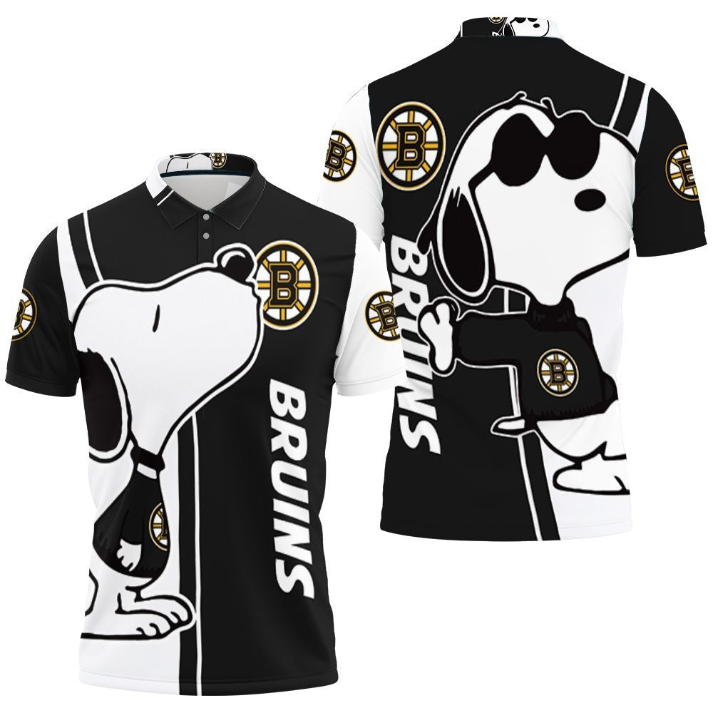 Boston Bruins Snoopy Lover 3D Printed Polo Shirt