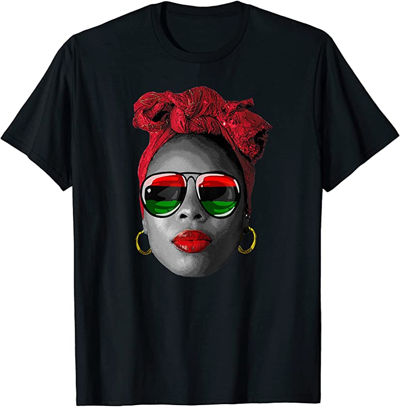 Black Queen Afro Unapologetically Dope – Melanin Girl Art T-Shirt