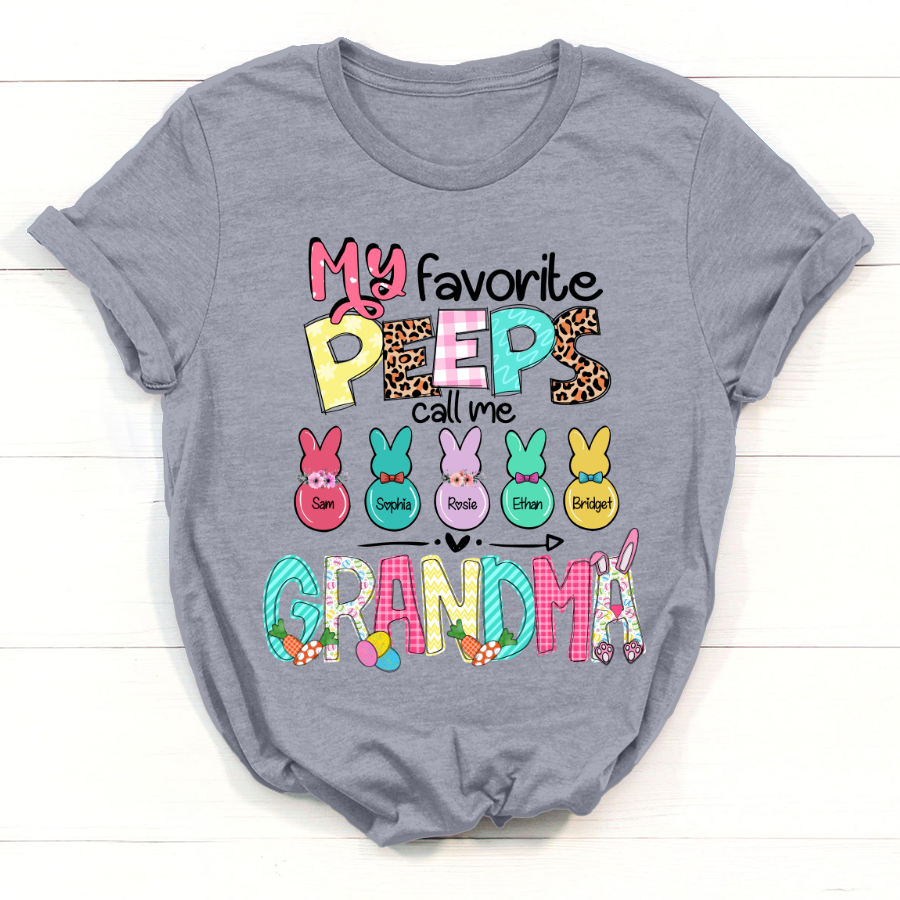 My Favorite Peeps Call Me Grandma Easter Art T-Shirt