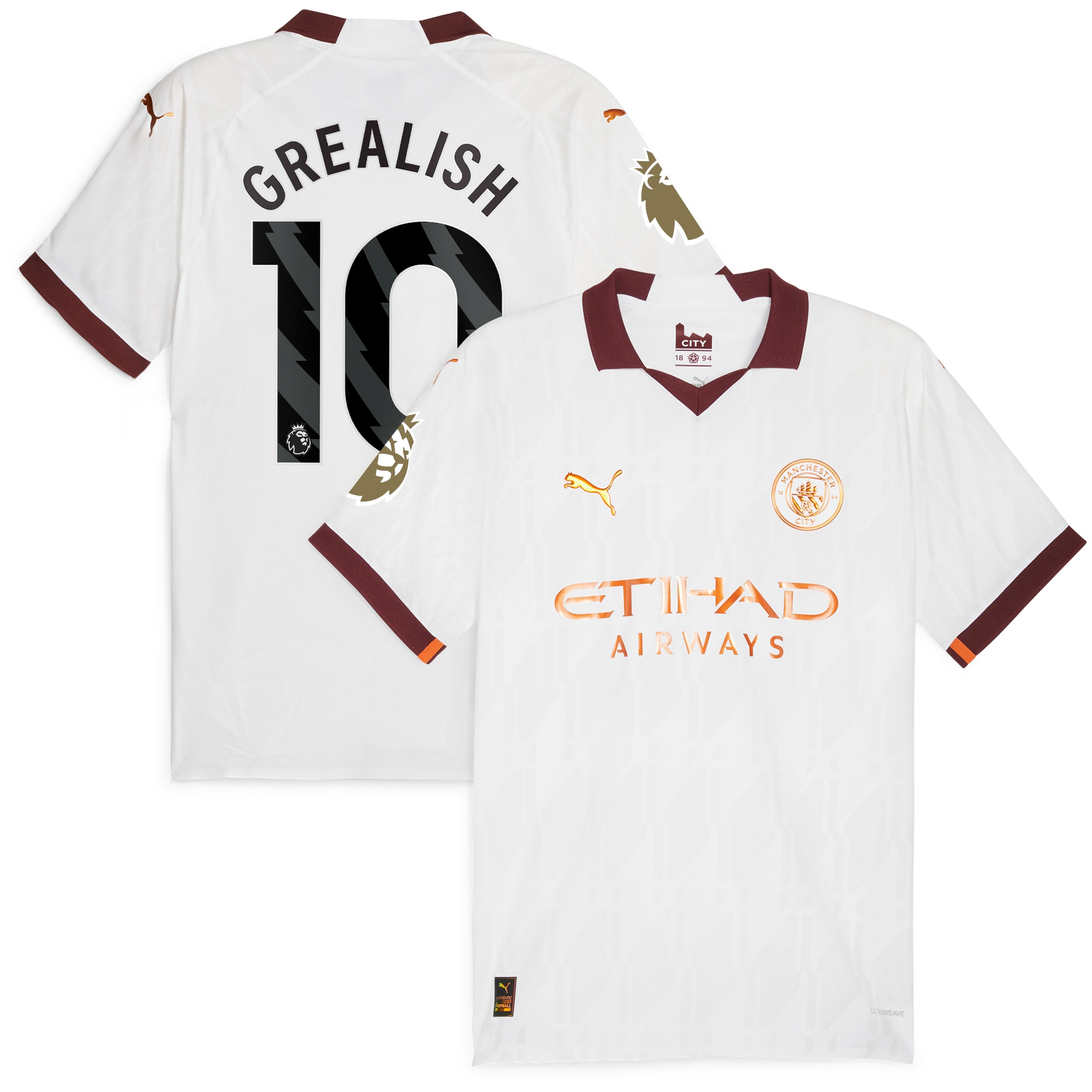 Jack Grealish Manchester City 2023/24 Away Authentic Jersey – White