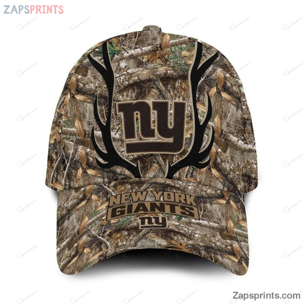 New York Giants Hunting Deer 3D Classic Cap Gift For Fan Football Lovers